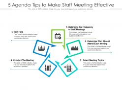 5 agenda tips to make staff meeting effective
