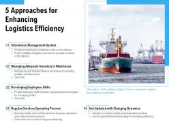 5 Approaches For Enhancing Logistics Efficiency