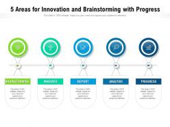 5 areas for innovation and brainstorming with progress