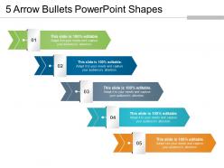 5 arrow bullets powerpoint shapes