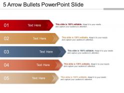 5 Arrow Bullets Powerpoint Slide