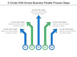 5 arrows business parallel process steps