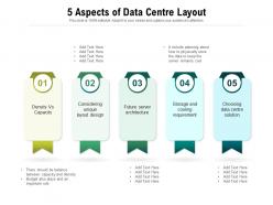 5 aspects of data centre layout