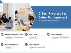 5 best practices for better management