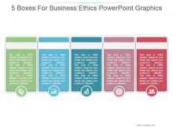 5 boxes for business ethics powerpoint graphics