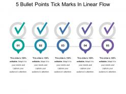 5 Bullet Points Tick Marks In Linear Flow