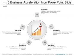 5 business acceleration icon powerpoint slide