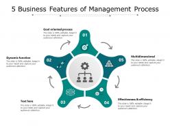 5 business features of management process