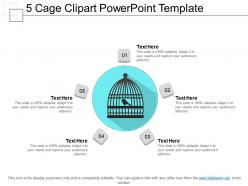 5 cage clipart powerpoint template