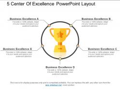 5 Center Of Excellence Powerpoint Layout