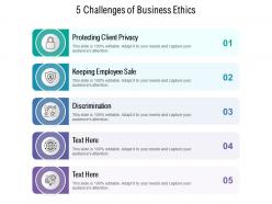 5 challenges of business ethics