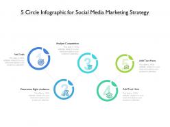 5 circle infographic for social media marketing strategy