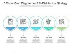 5 circle venn diagram for b2b distribution strategy infographic template