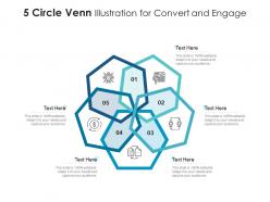5 Circle Venn Illustration For Convert And Engage Infographic Template