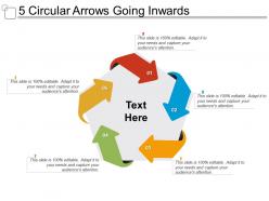 5 circular arrows going inwards