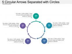 5 Circular Arrows Separated With Circles
