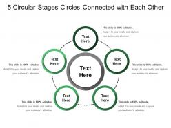5 circular stages circles connected with each other
