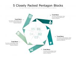 5 Closely Packed Pentagon Blocks