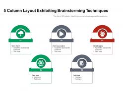 5 column layout exhibiting brainstorming techniques