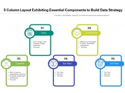 5 Column Layout Exhibiting Essential Components To Build Data Strategy