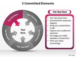 5 committed elements for business powerpoint diagram templates graphics 712