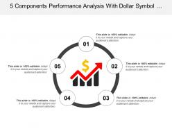 5 components performance analysis with dollar symbol icon