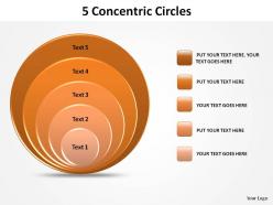 5 concentric circles slides diagrams templates powerpoint info graphics