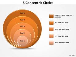39303250 style cluster concentric 5 piece powerpoint template diagram graphic slide
