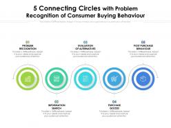 5 connecting circles with problem recognition of consumer buying behaviour