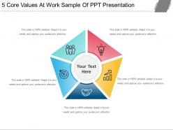 5 core values at work sample of ppt presentation