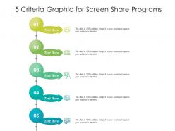 5 Criteria Graphic For Screen Share Programs Infographic Template