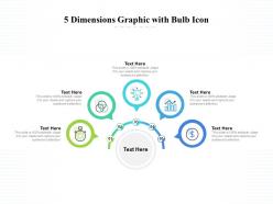 5 dimensions graphic with bulb icon