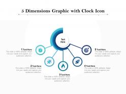 5 dimensions graphic with clock icon