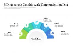 5 dimensions graphic with communication icon