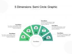 5 dimensions semi circle graphic