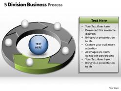 5 division business process powerpoint diagram templates graphics 712