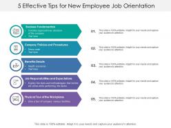 5 effective tips for new employee job orientation