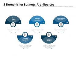 5 elements for business architecture