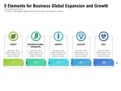 5 elements for business global expansion and growth
