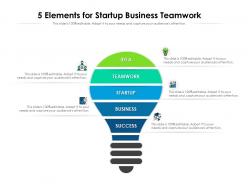 5 elements for startup business teamwork