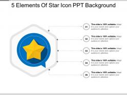 5 elements of star icon ppt background