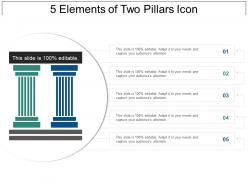 5 elements of two pillars icon powerpoint themes