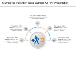 5 Employee Retention Icons Example Of PPT Presentation