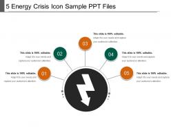 5 Energy Crisis Icon Sample Ppt Files