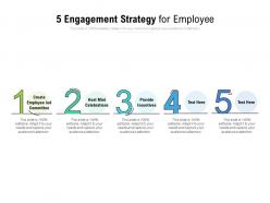 5 engagement strategy for employee