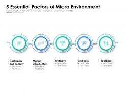 5 essential factors of micro environment
