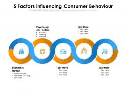 5 factors influencing consumer behaviour