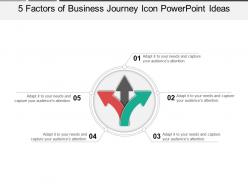 5 factors of business journey icon powerpoint ideas