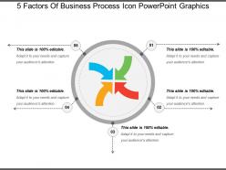 5 factors of business process icon powerpoint graphics