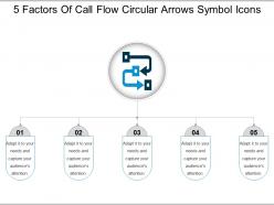 5 Factors Of Call Flow Circular Arrows Symbol Icons